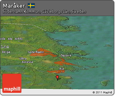 Satellite Panoramic Map of Maråker
