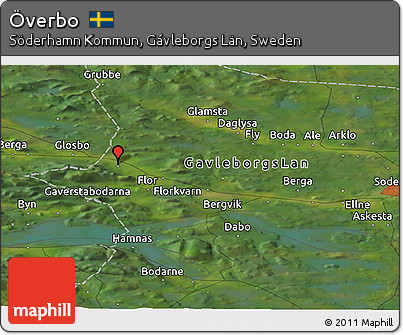 Satellite Panoramic Map of Överbo