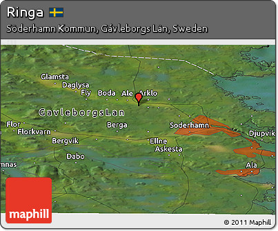 Satellite Panoramic Map of Ringa