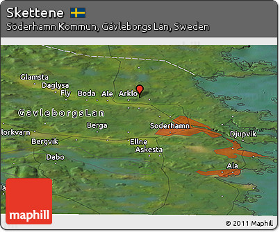 Satellite Panoramic Map of Skettene