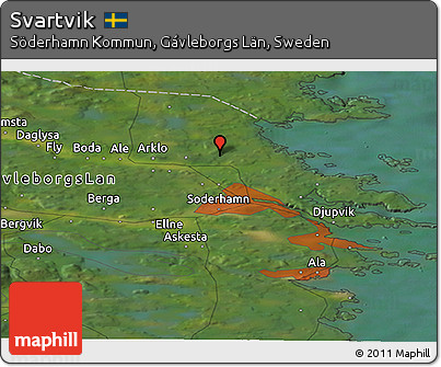 Satellite Panoramic Map of Svartvik