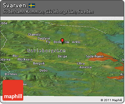 Satellite Panoramic Map of Svarven