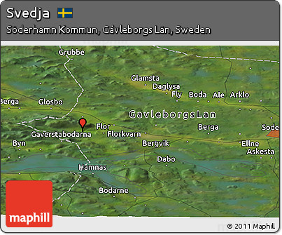Satellite Panoramic Map of Svedja