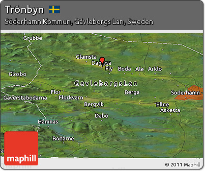Satellite Panoramic Map of Trönbyn
