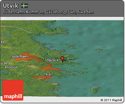 Satellite Panoramic Map of Utvik