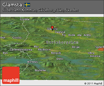 Satellite Panoramic Map of Glamsta
