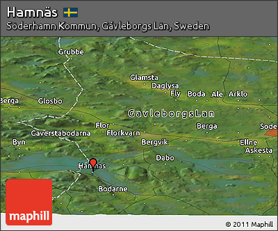 Satellite Panoramic Map of Hamnäs