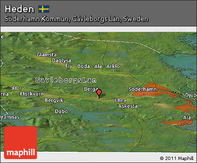 Satellite Panoramic Map of Heden