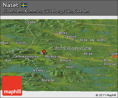 Satellite Panoramic Map of Näset