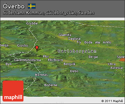 Satellite Panoramic Map of Överbo