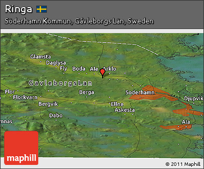 Satellite Panoramic Map of Ringa