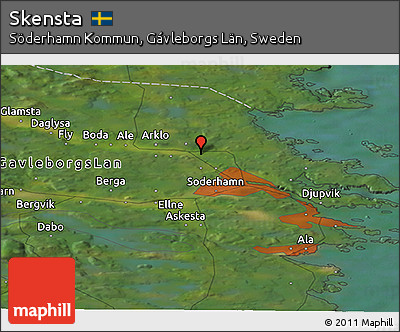 Satellite Panoramic Map of Skensta