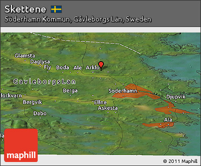 Satellite Panoramic Map of Skettene