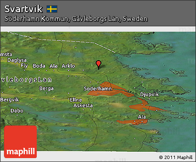 Satellite Panoramic Map of Svartvik