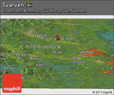 Satellite Panoramic Map of Svarven