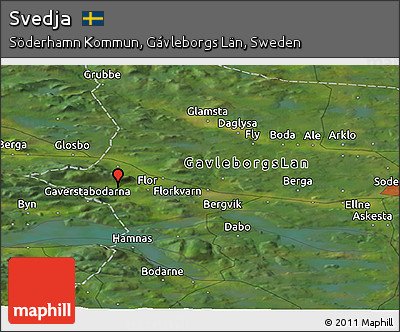 Satellite Panoramic Map of Svedja