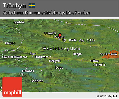 Satellite Panoramic Map of Trönbyn