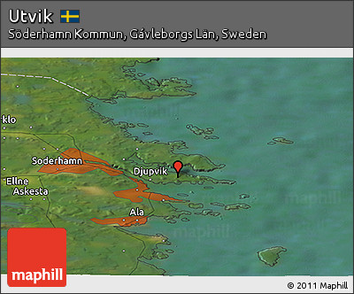 Satellite Panoramic Map of Utvik