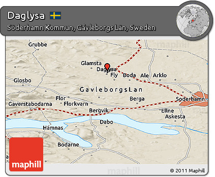 Shaded Relief Panoramic Map of Daglysa