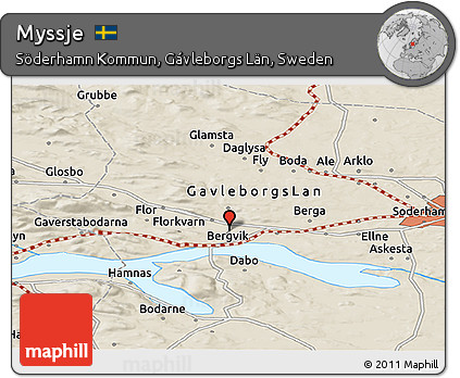 Shaded Relief Panoramic Map of Myssje