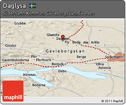 Shaded Relief Panoramic Map of Daglysa