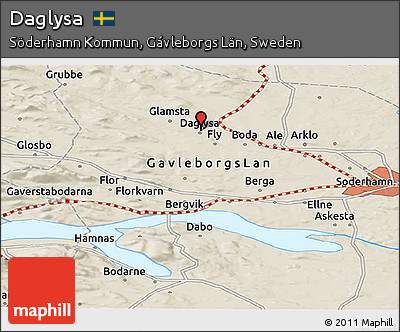 Shaded Relief Panoramic Map of Daglysa