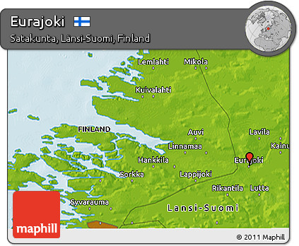 Physical 3D Map of Eurajoki
