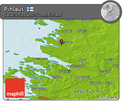 Physical 3D Map of Pihlaus