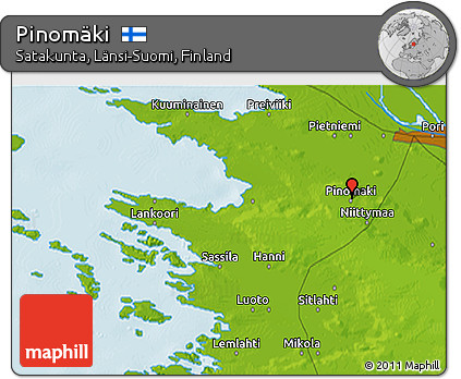 Physical 3D Map of Pinomäki