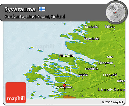 Physical 3D Map of Syvärauma