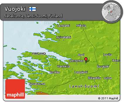 Physical 3D Map of Vuojoki