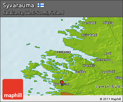 Physical 3D Map of Syvärauma