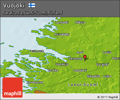 Physical 3D Map of Vuojoki