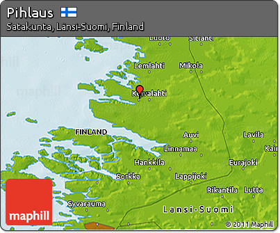Physical 3D Map of Pihlaus