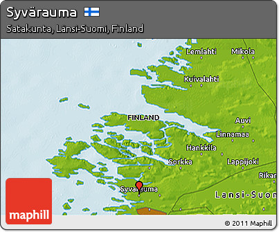 Physical 3D Map of Syvärauma