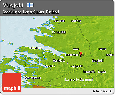 Physical 3D Map of Vuojoki