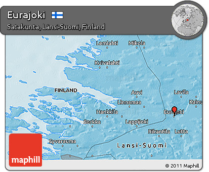 Political 3D Map of Eurajoki