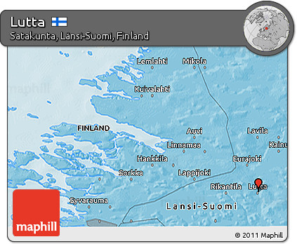 Political 3D Map of Lutta