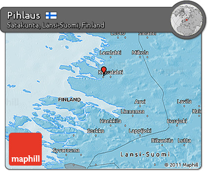 Political 3D Map of Pihlaus