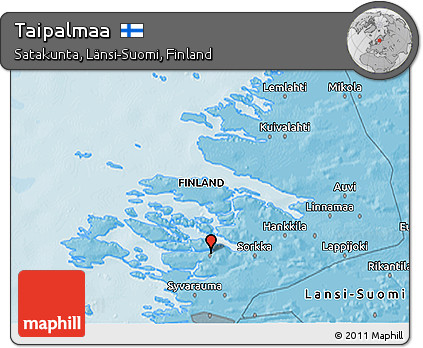 Political 3D Map of Taipalmaa