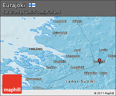 Political 3D Map of Eurajoki
