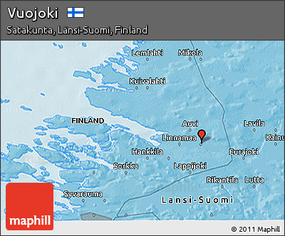 Political 3D Map of Vuojoki
