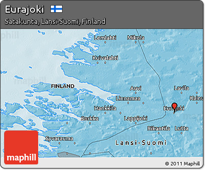 Political 3D Map of Eurajoki