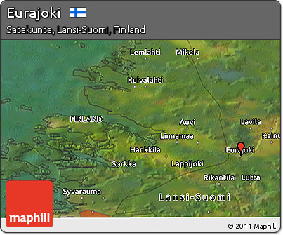Satellite 3D Map of Eurajoki