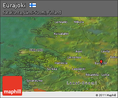 Satellite 3D Map of Eurajoki