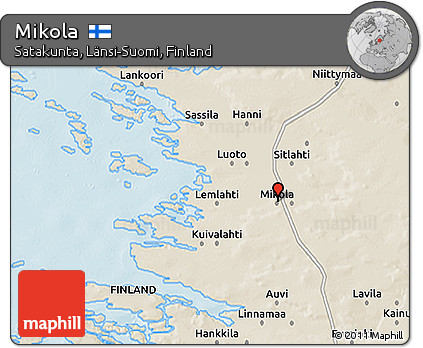 Shaded Relief 3D Map of Mikola