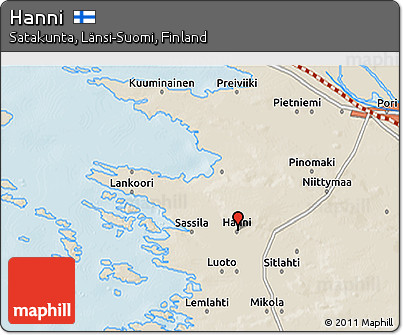 Shaded Relief 3D Map of Hanni