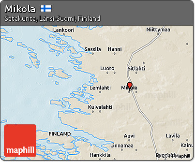 Shaded Relief 3D Map of Mikola