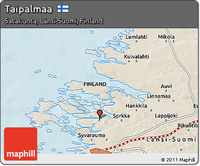 Shaded Relief 3D Map of Taipalmaa