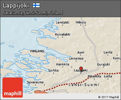 Shaded Relief 3D Map of Lappijoki